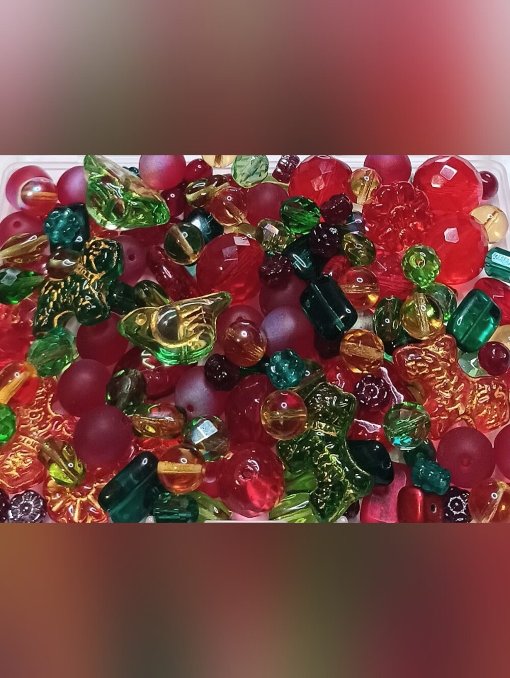Glass beads loose mix holiday jewelry making 150pcs
